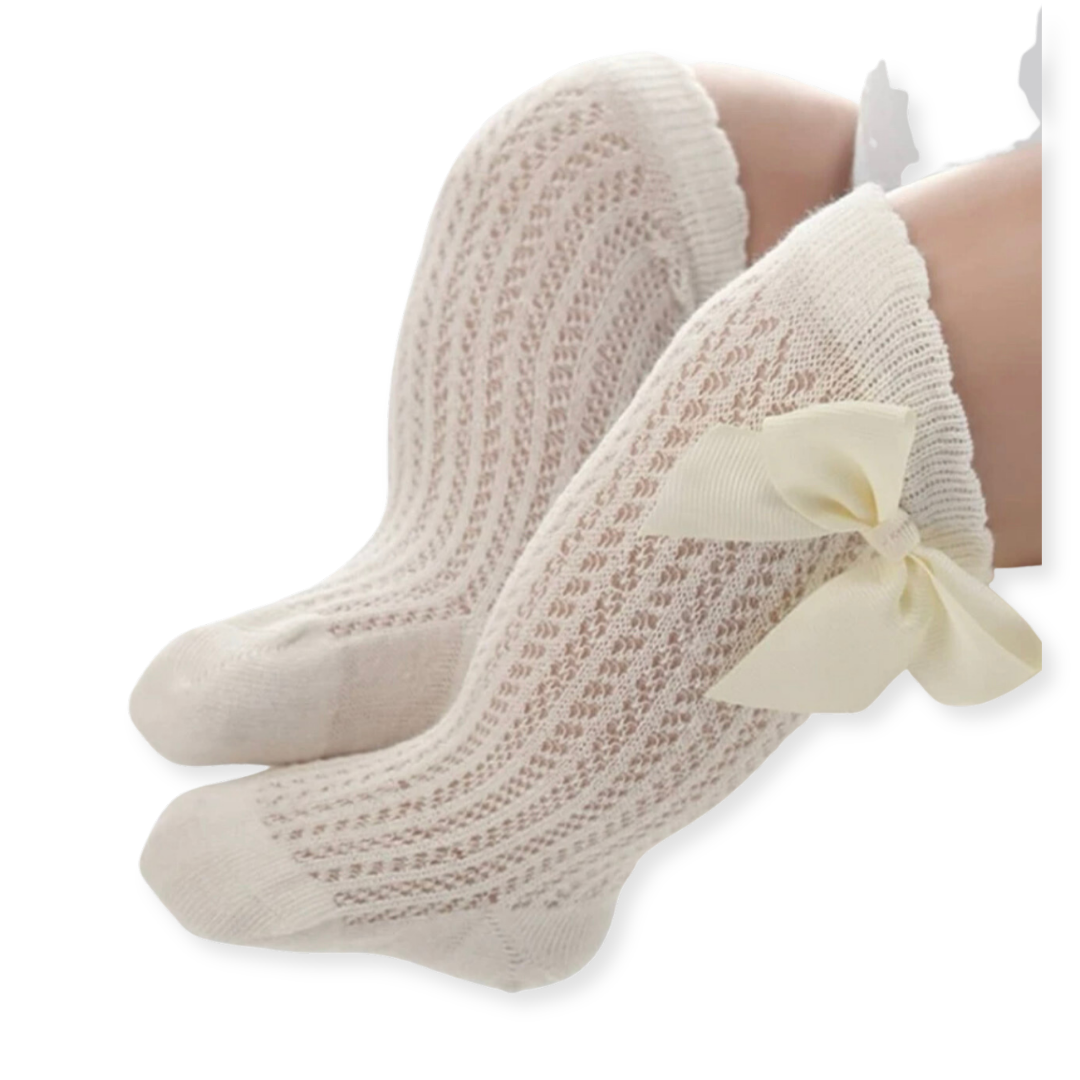 Over the knee bow socks
