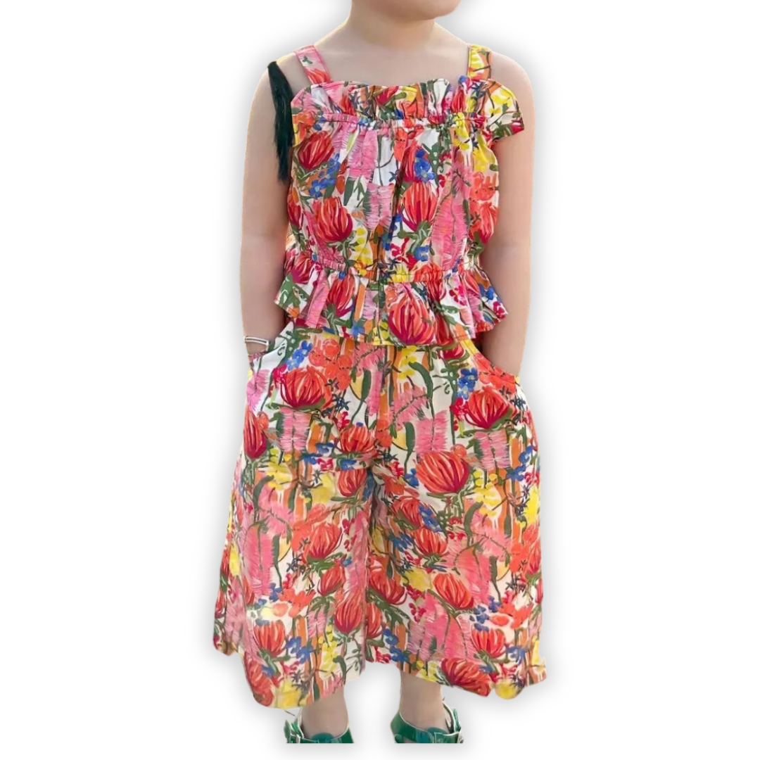 girl colorful floral set