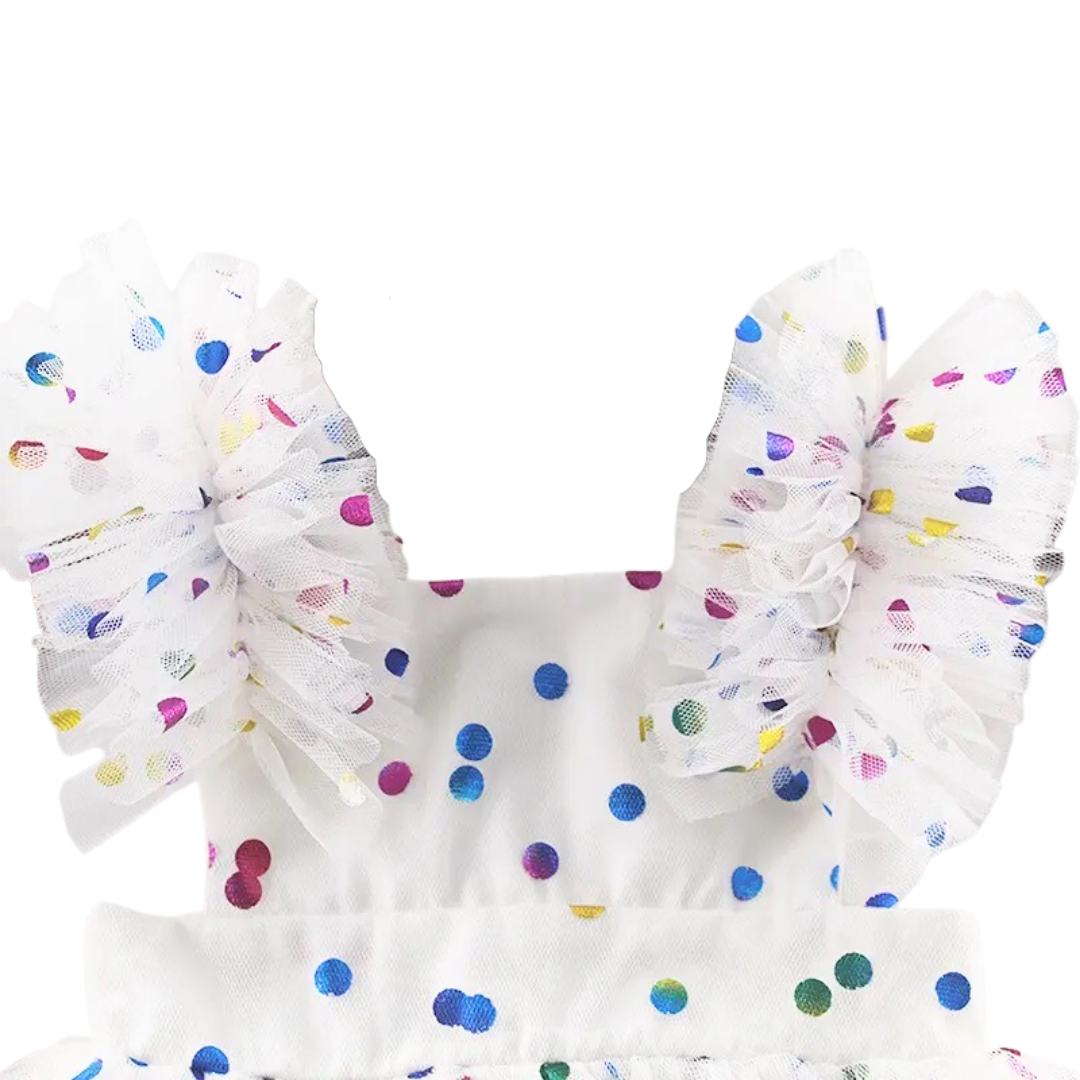 White polka dot dress