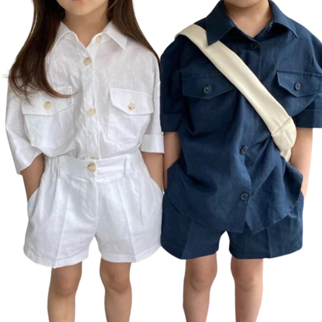 White Blouse and short set