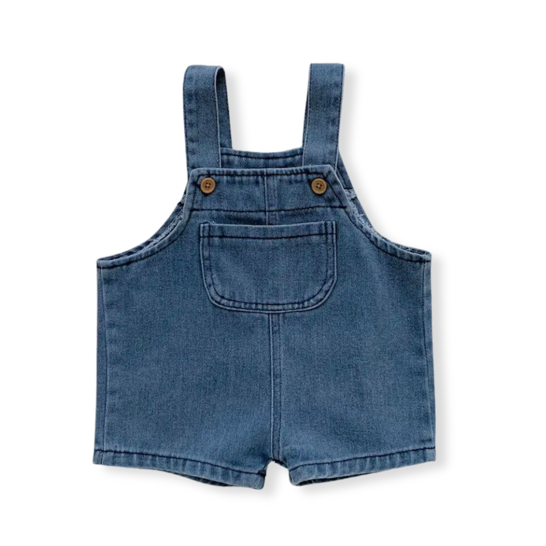 Sleeveless overall jeans