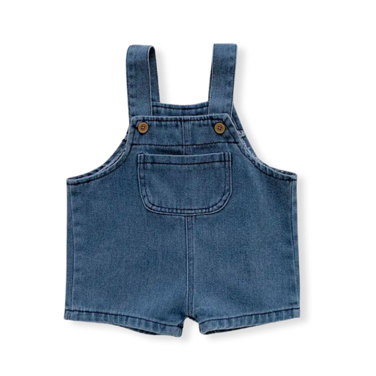 Sleeveless overall jeans