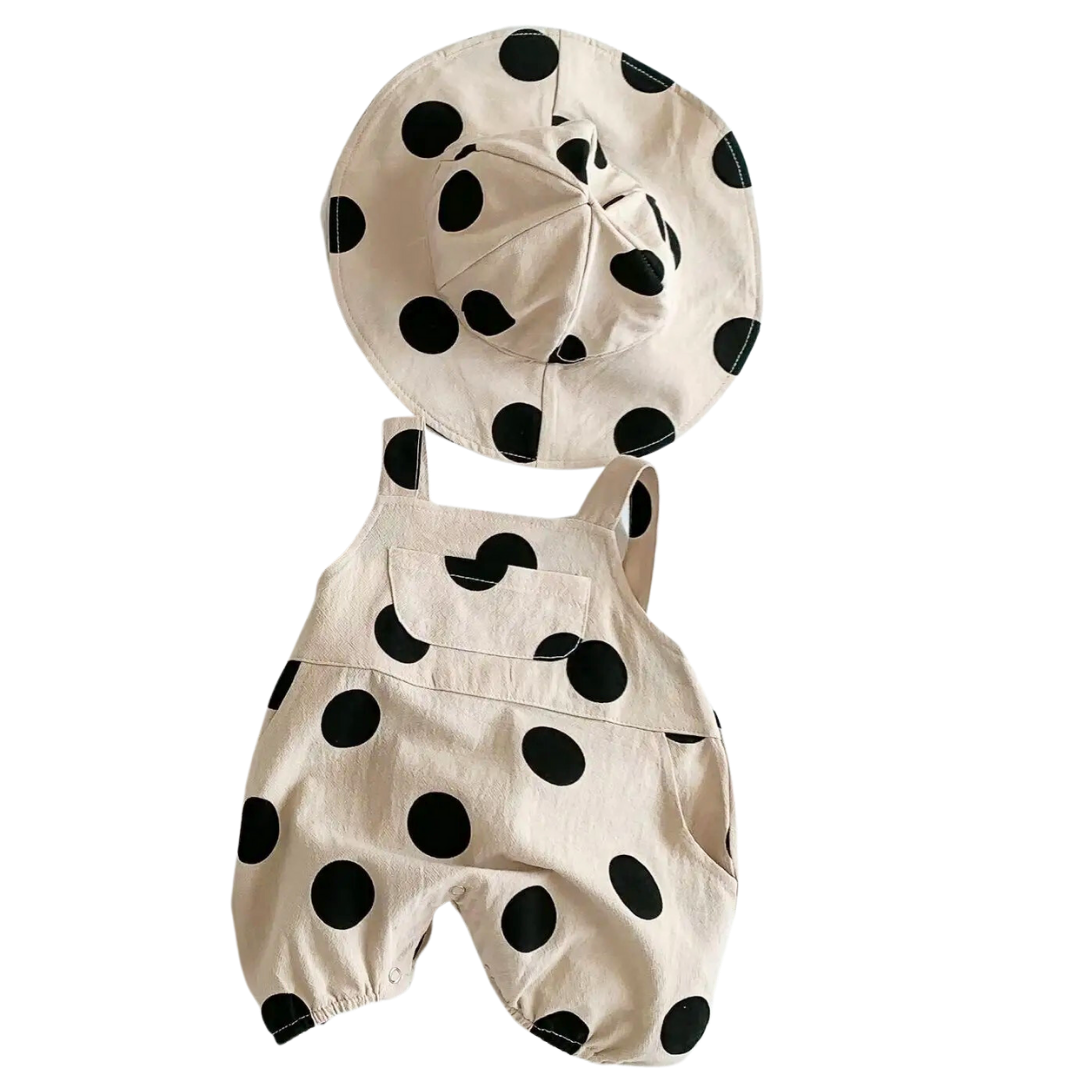 Unisex polka dot jumpsuit