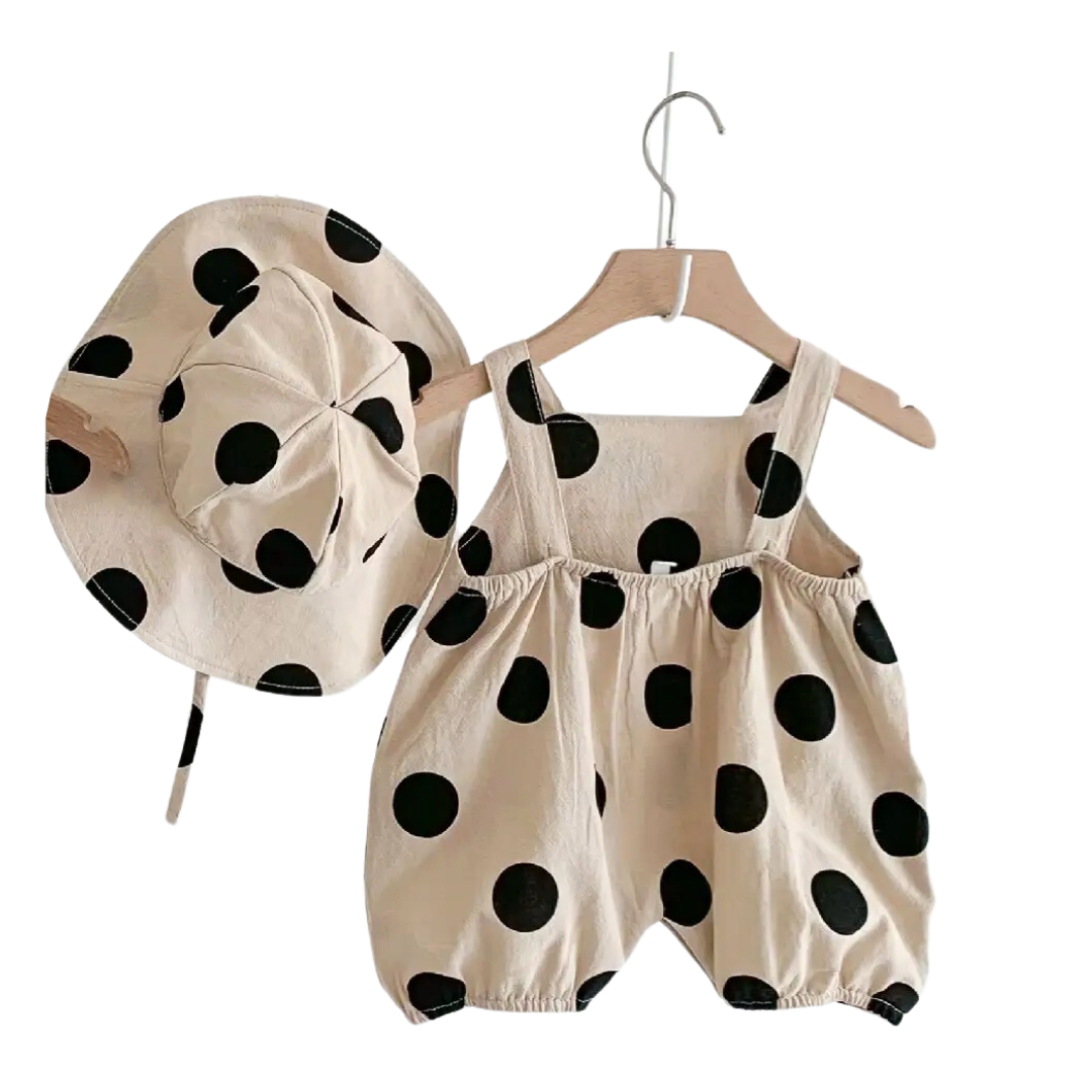 Unisex polka dot jumpsuit