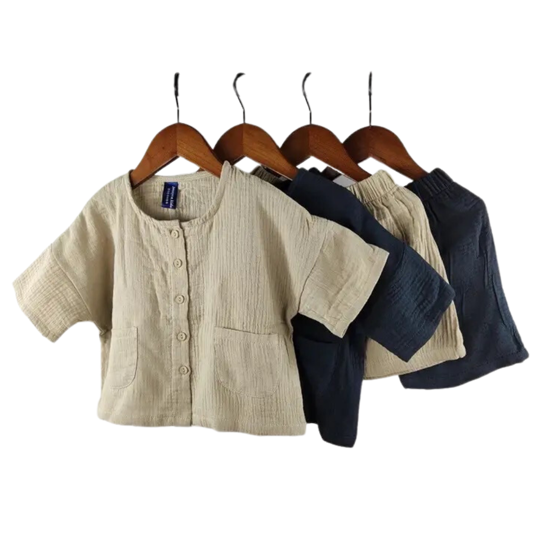 Navy linen set