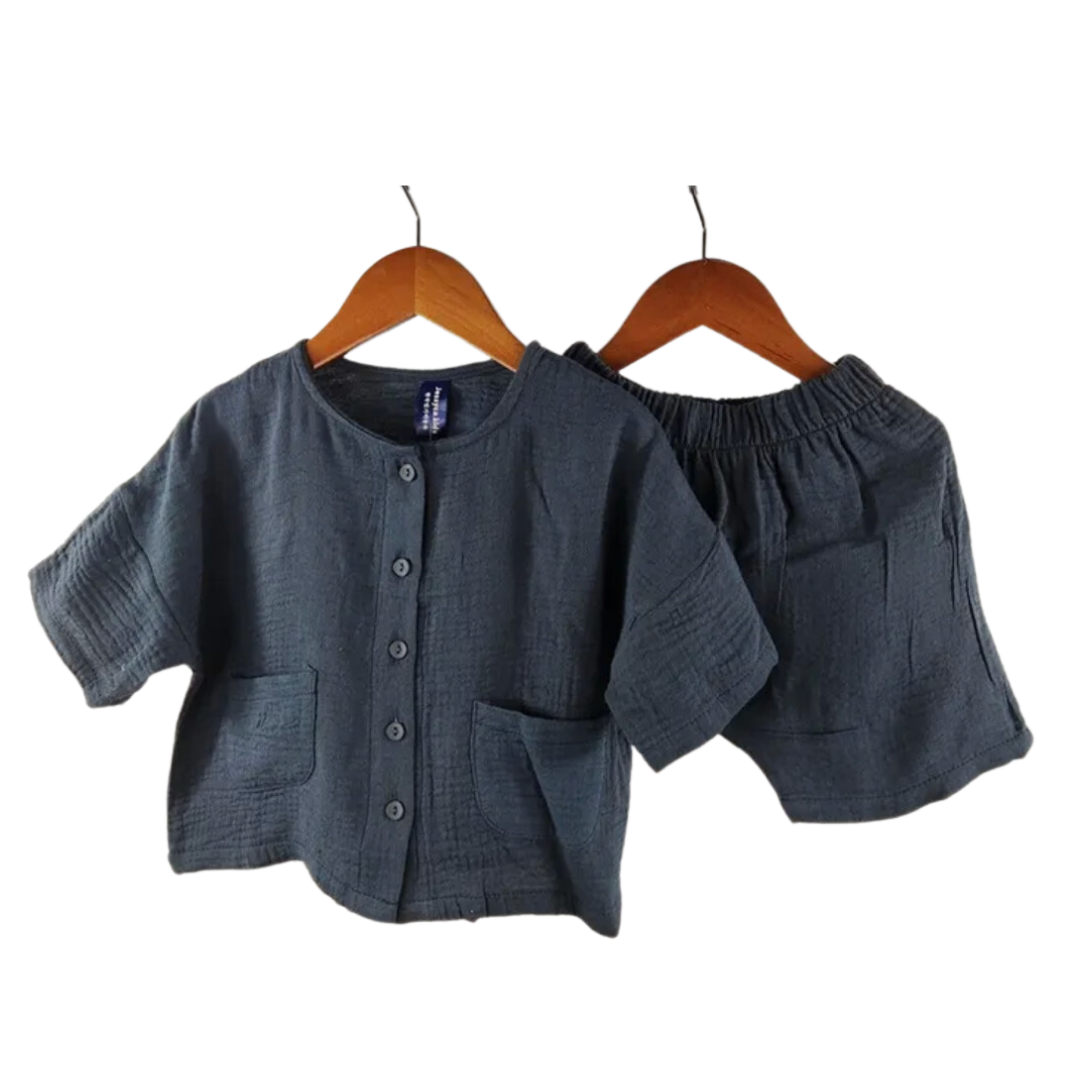 Navy linen set