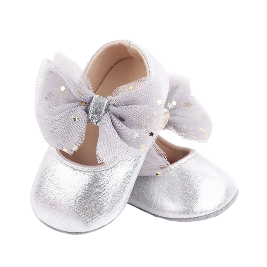 Silver ballerina shoes