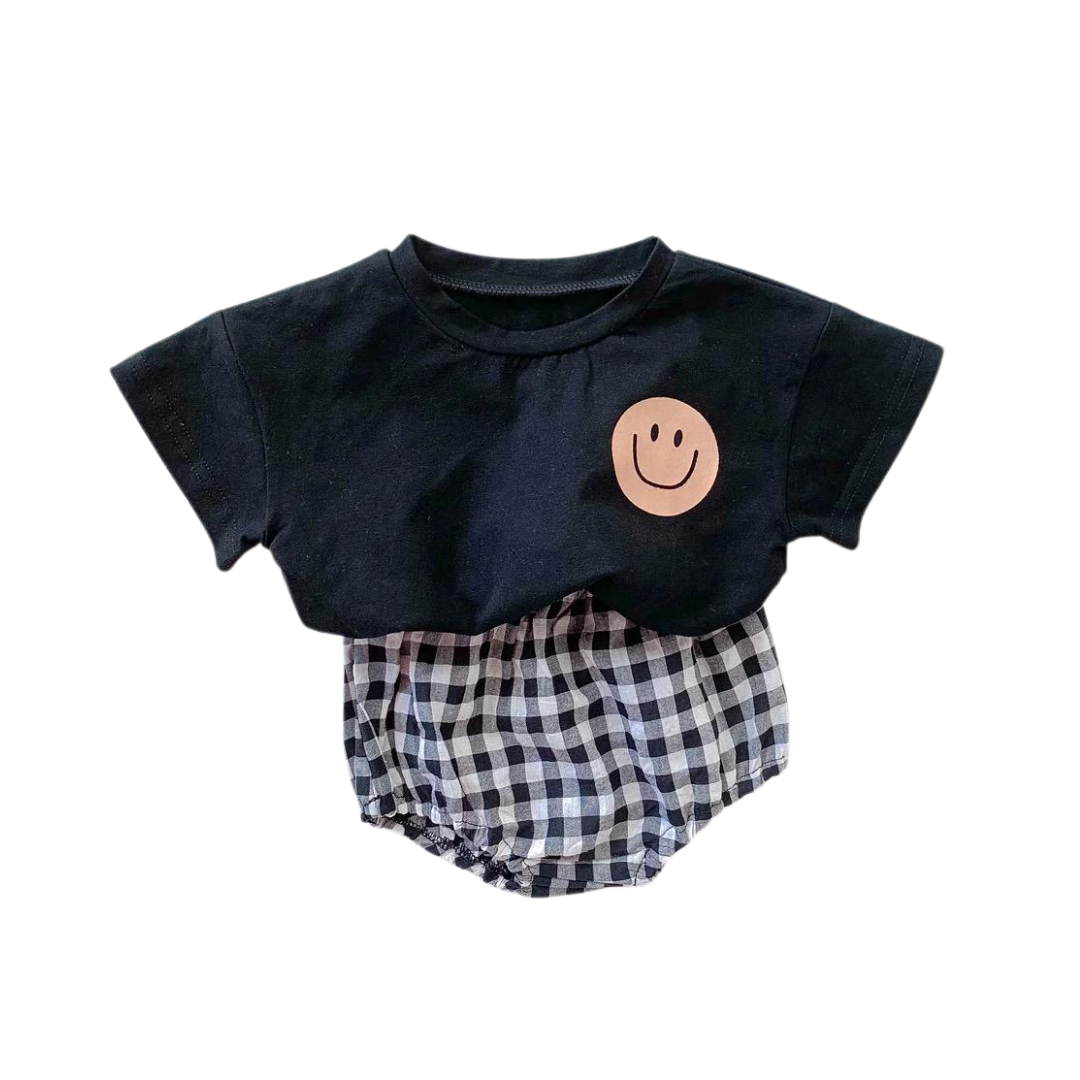 Black smiley face set