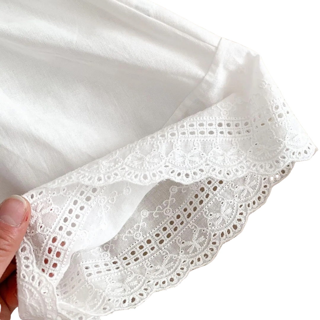 White sleeveless cotton Dress