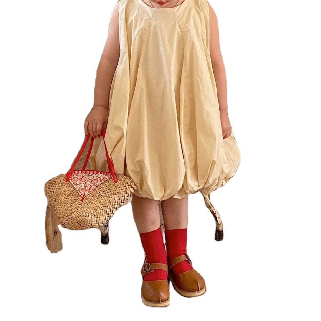 Cream puffy dress