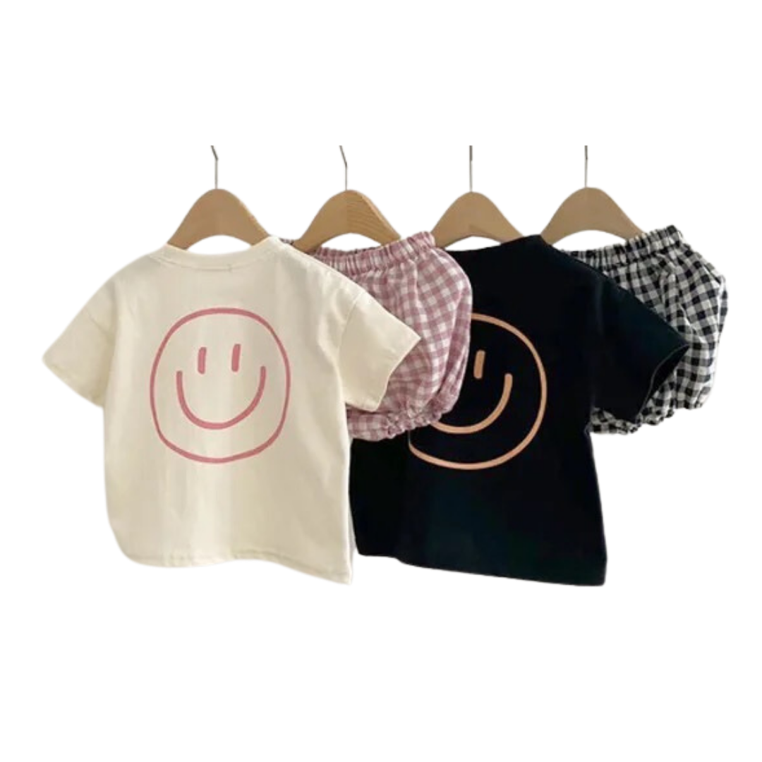 Black smiley face set
