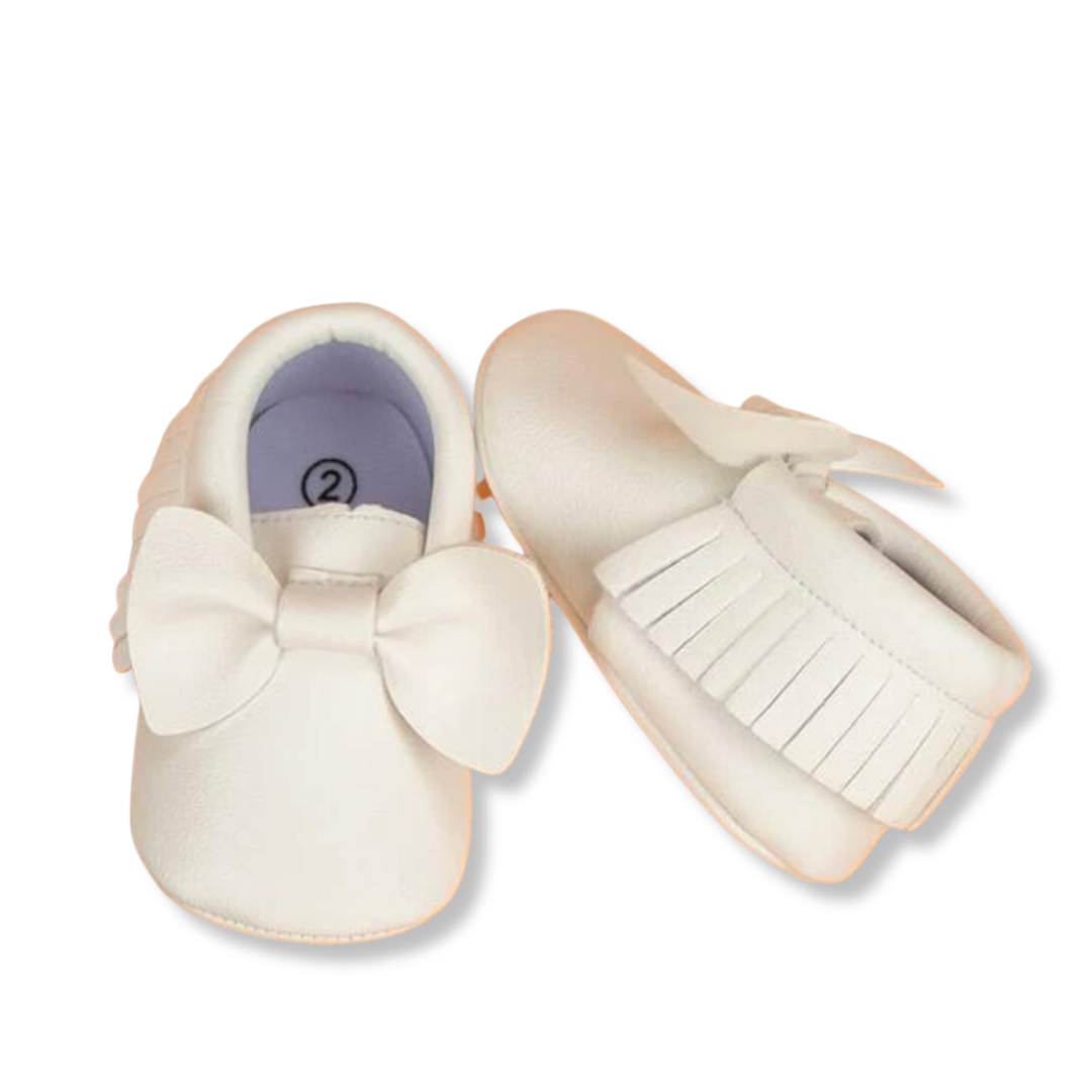 White leather shoes