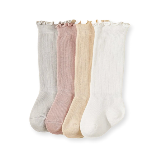 Long ruffles baby socks