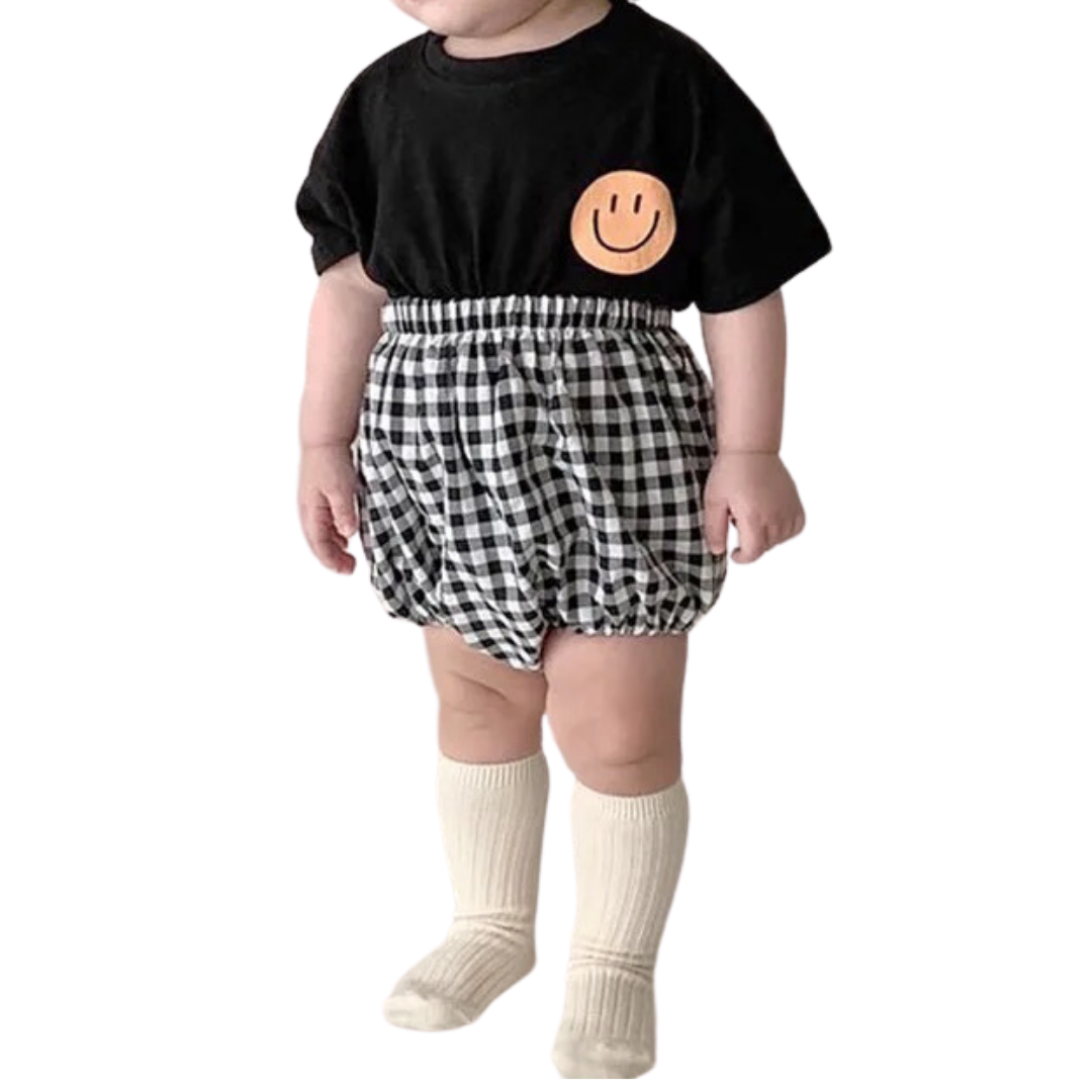 Black smiley face set