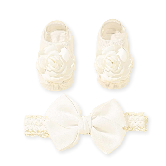 flowery socks and match headband