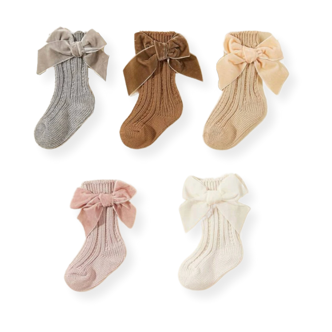 Velvet ribbon socks